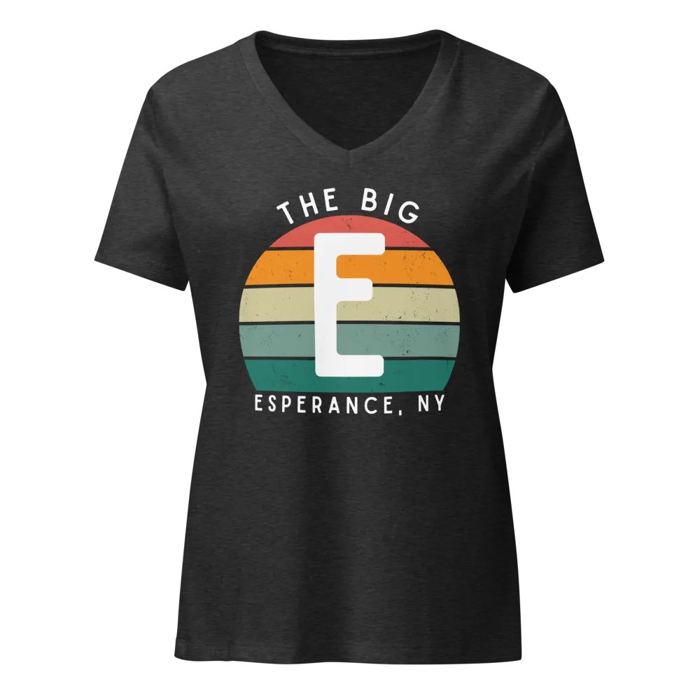 Vintage E Stripes Women's V-Neck Tee product image (19)