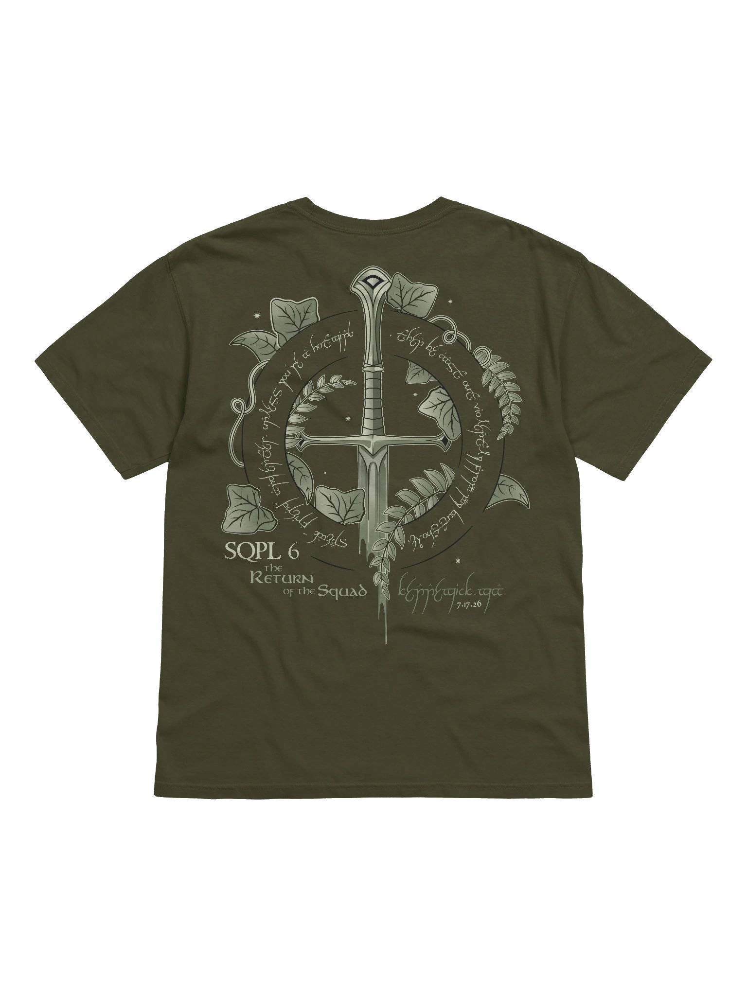 Squad of the Rings: SQPL 6 Tee Olive product image (2)