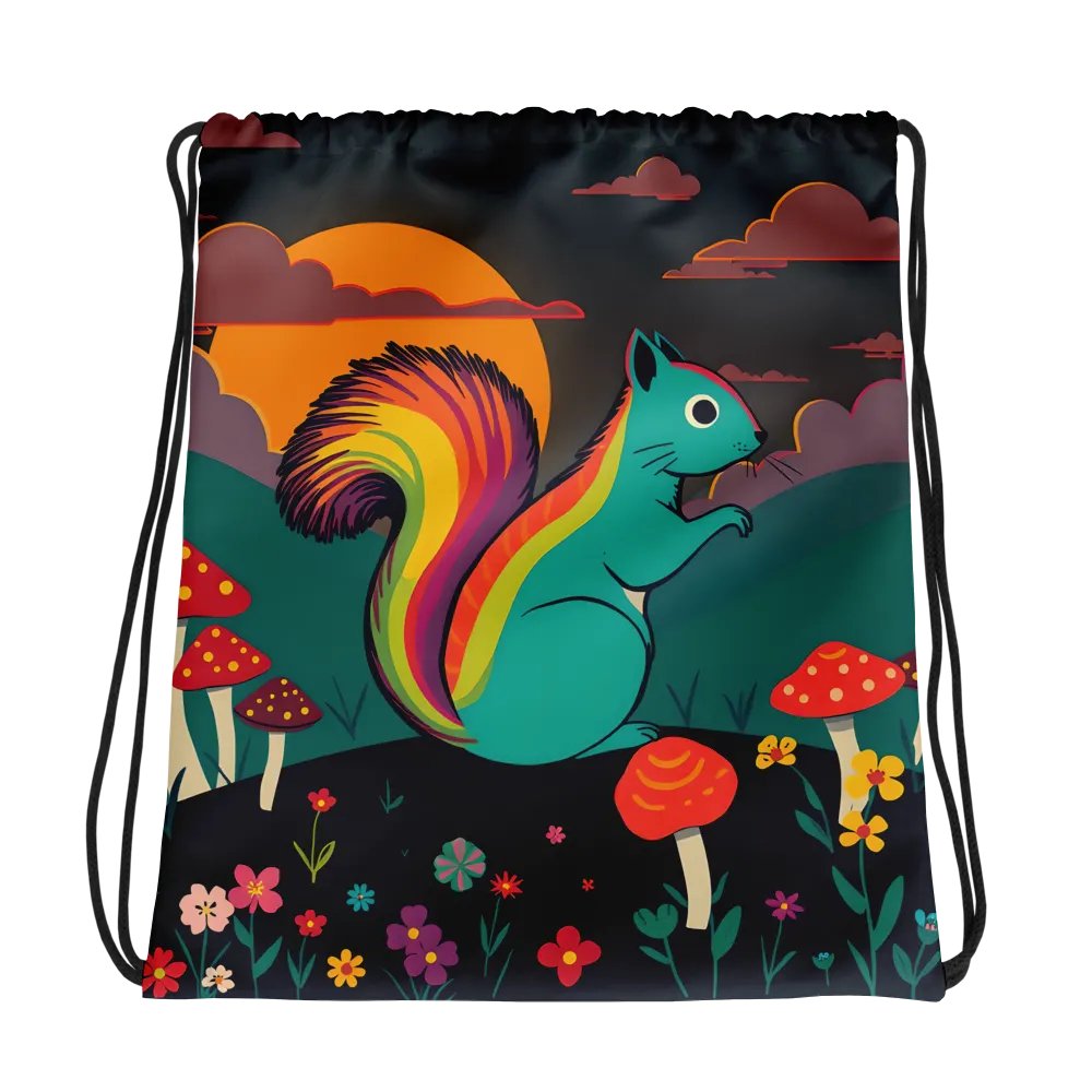 Rainbow Tail Adventure Drawstring Bag product image (1)