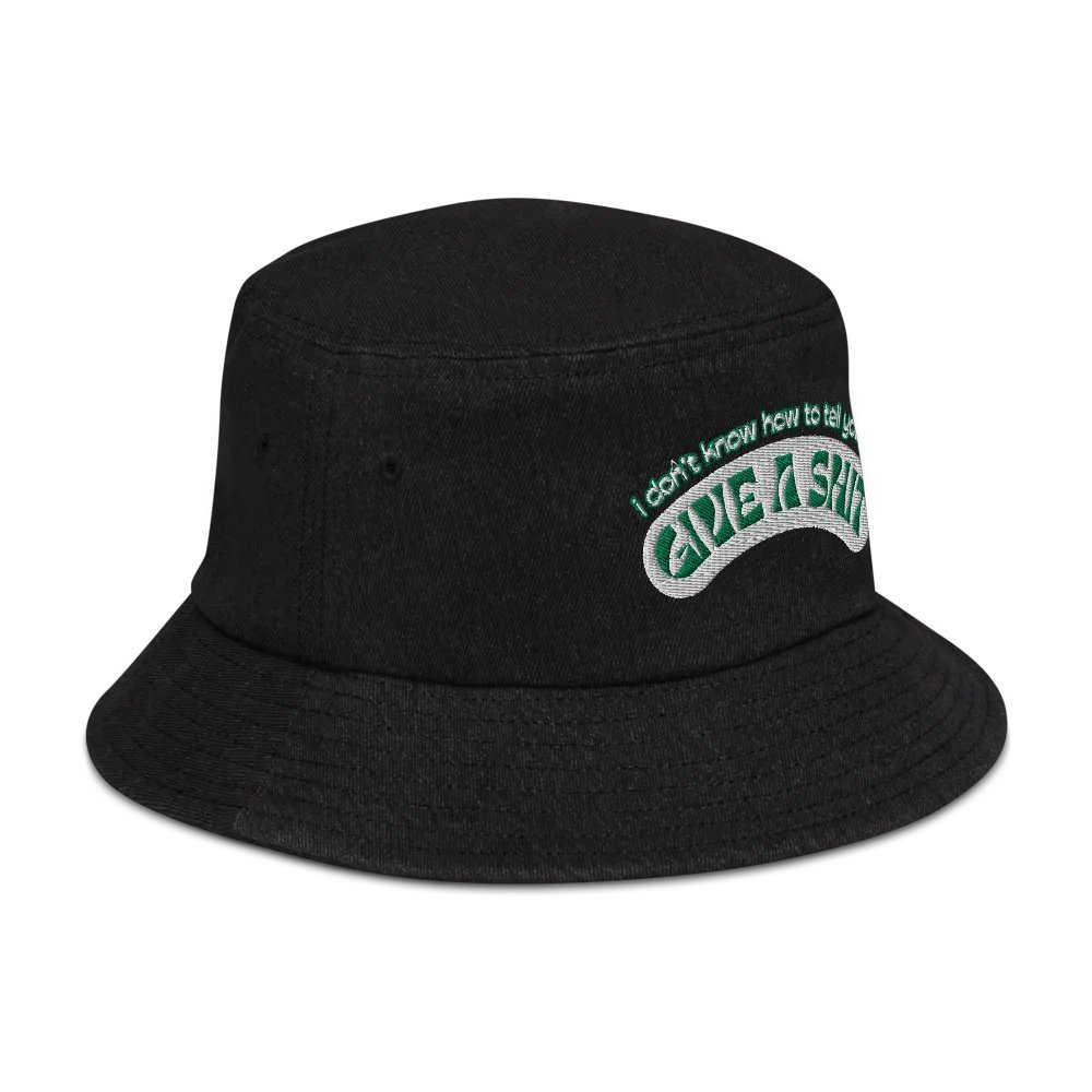 GIVE A SH*T denim bucket hat product image (3)