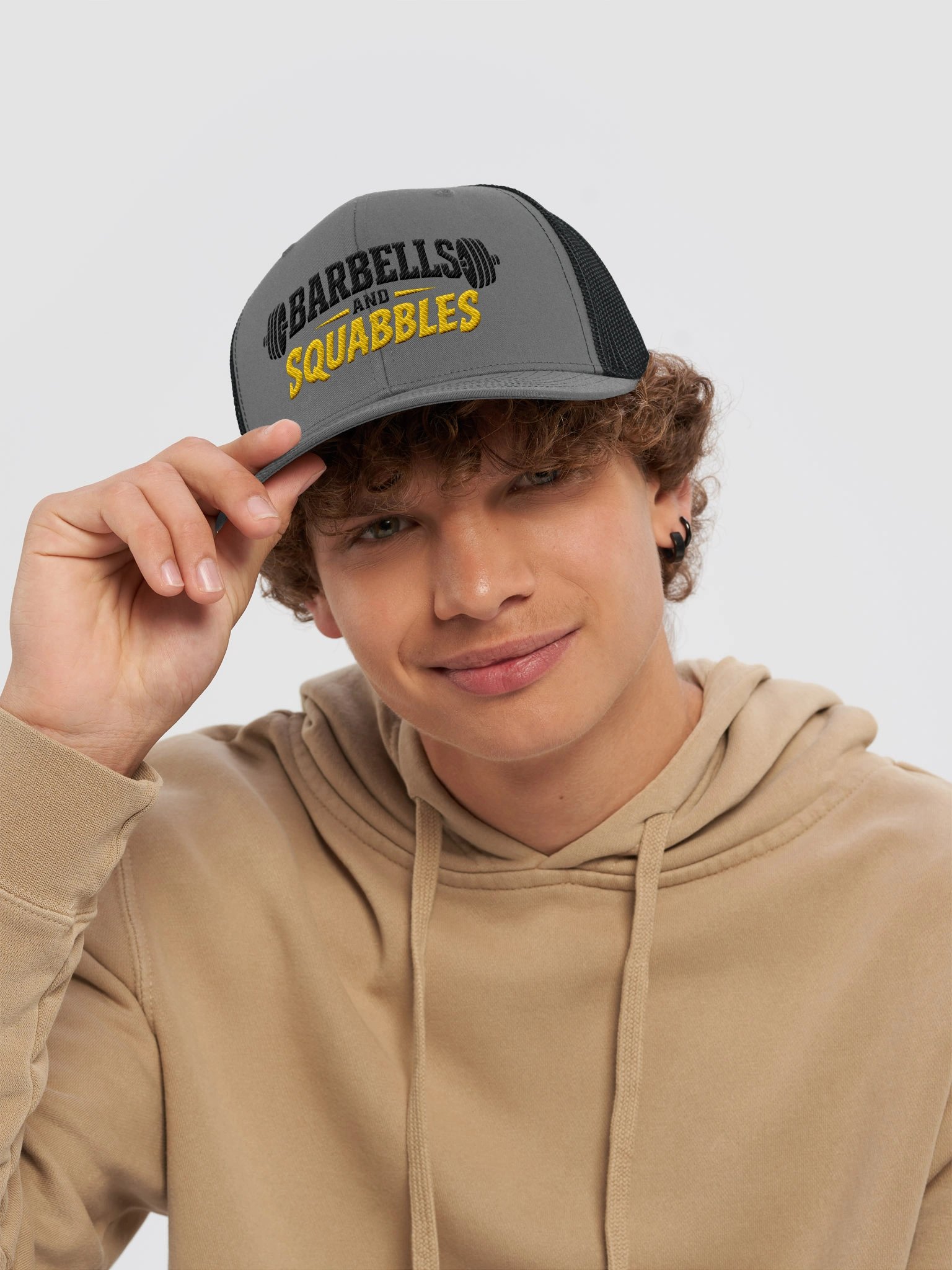 Black & Yellow Logo Trucker Hat product image (6)