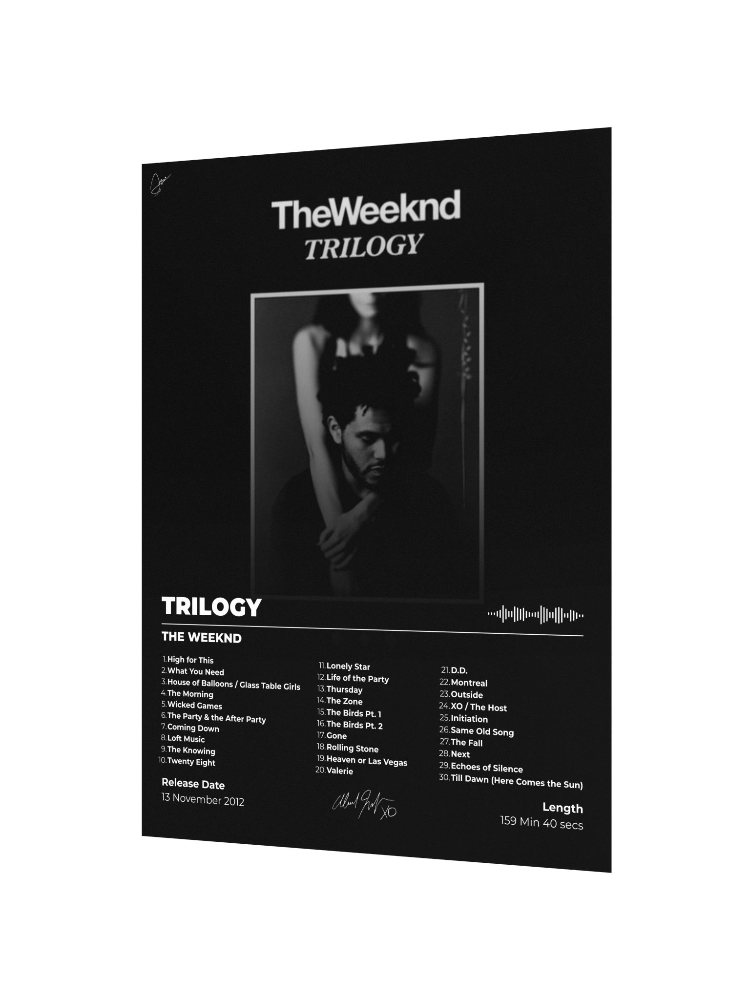 The Weeknd Trilogy Album Poster product image (4)