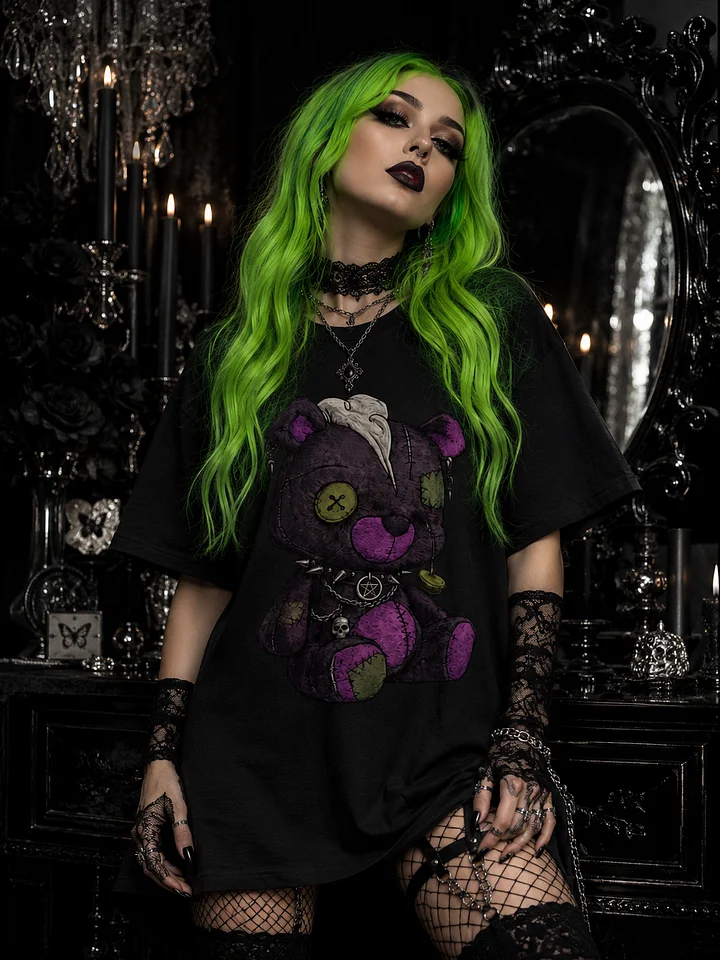 Goth Plush Teddy Oversized Tee product image (1)