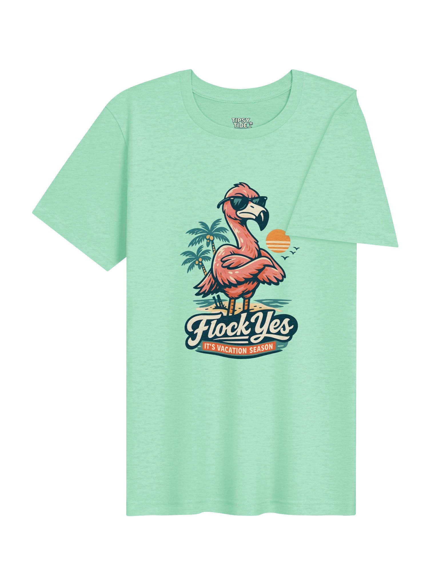 Flock Yes Vacation Flamingo Tee product image (4)