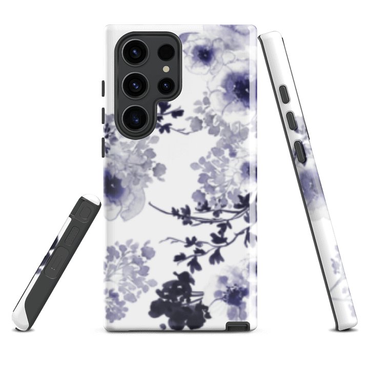 Midnight Blossom Blue Samsung Tough Case product image (1)