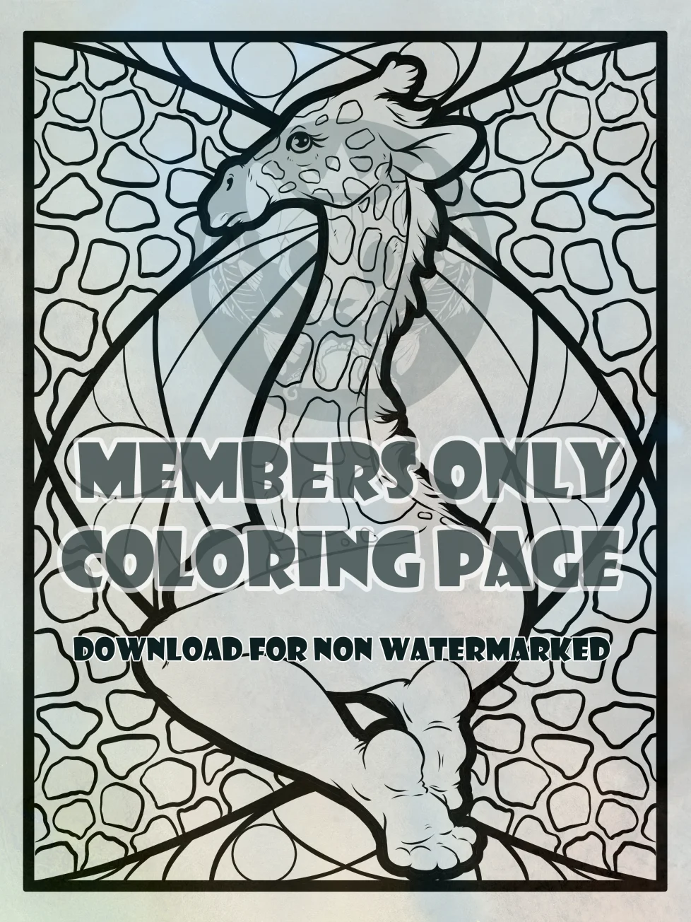 Leggy Giraffe - coloring page product image (1)