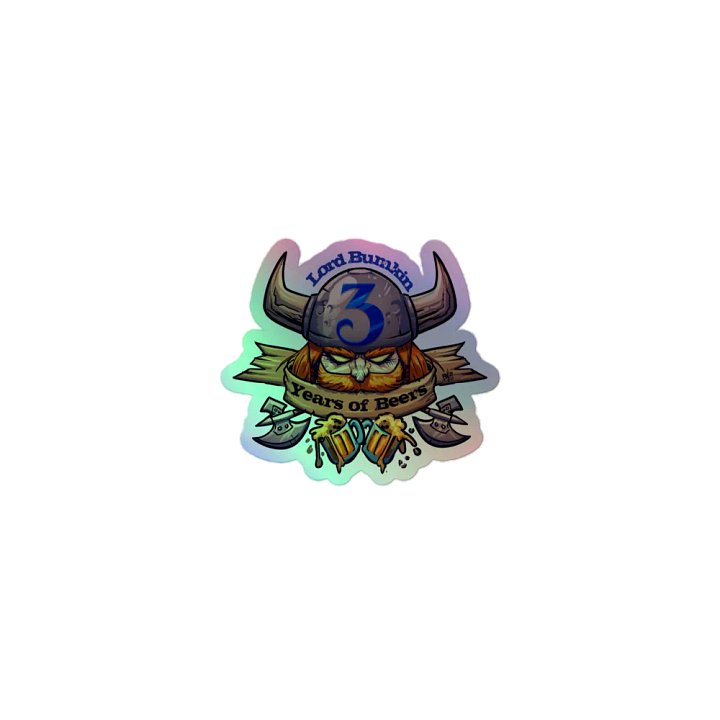 3 years affiliation holographic sticker product image (1)