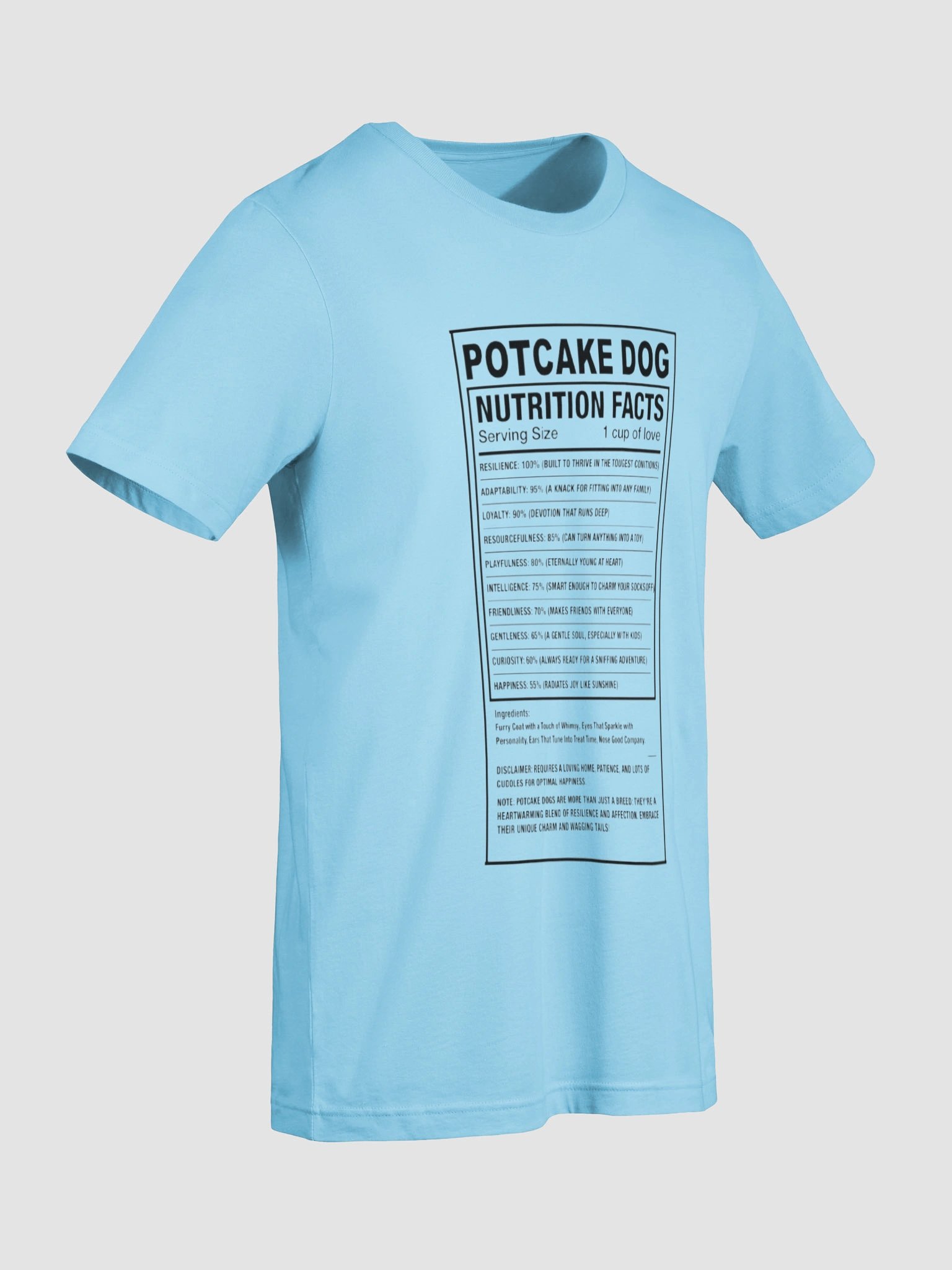 Potcake Nutrition Facts Lable Tee product image (9)