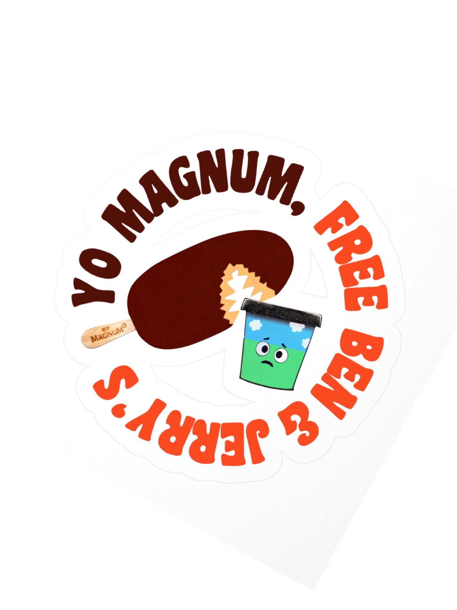 No Magnum, Free Ben & Jerry's Kiss Cut Stickers product image (2)