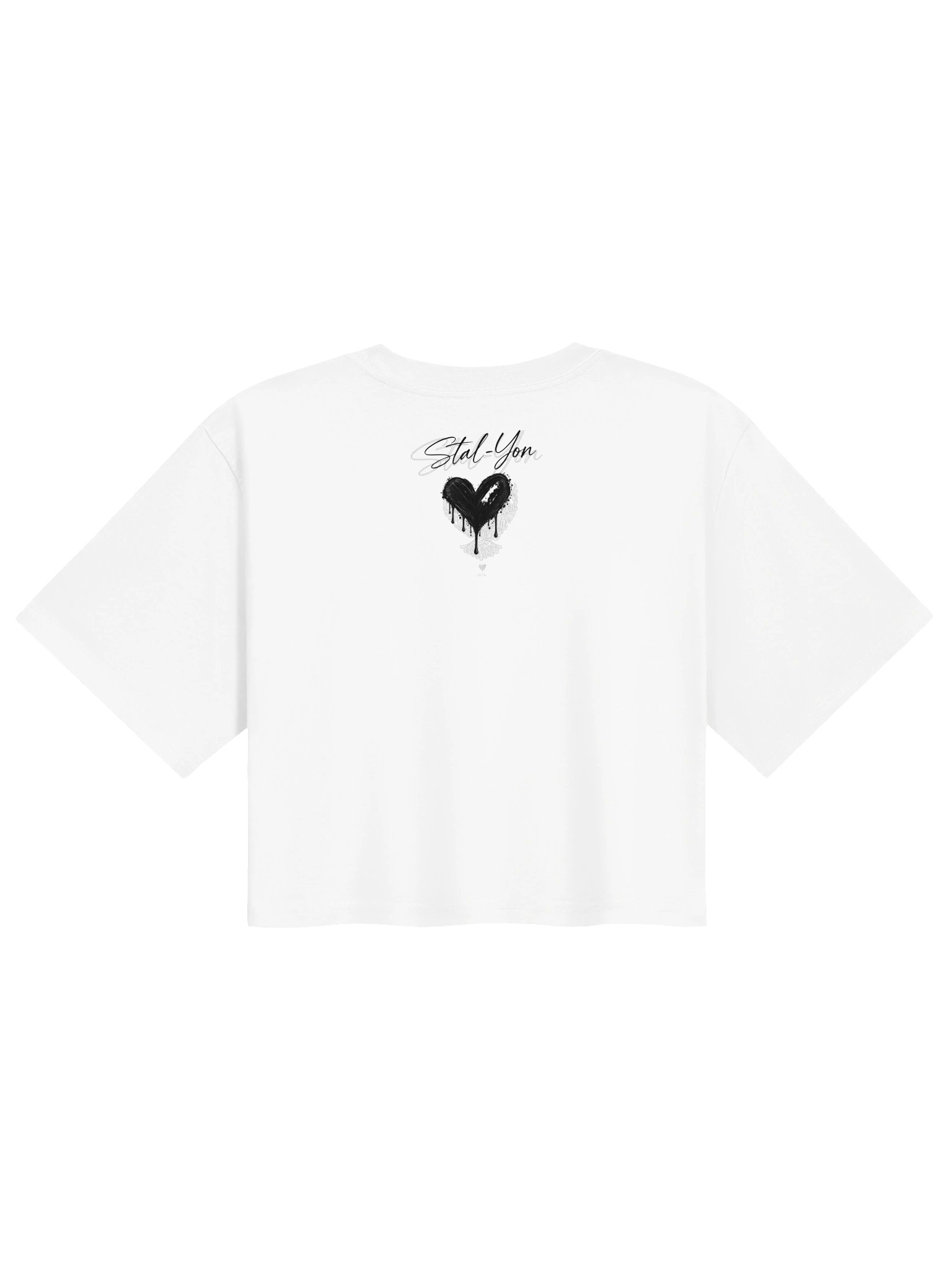 Stand Off Ish — Soft Petals, Sharp Boundaries Crop Tee - White product image (4)