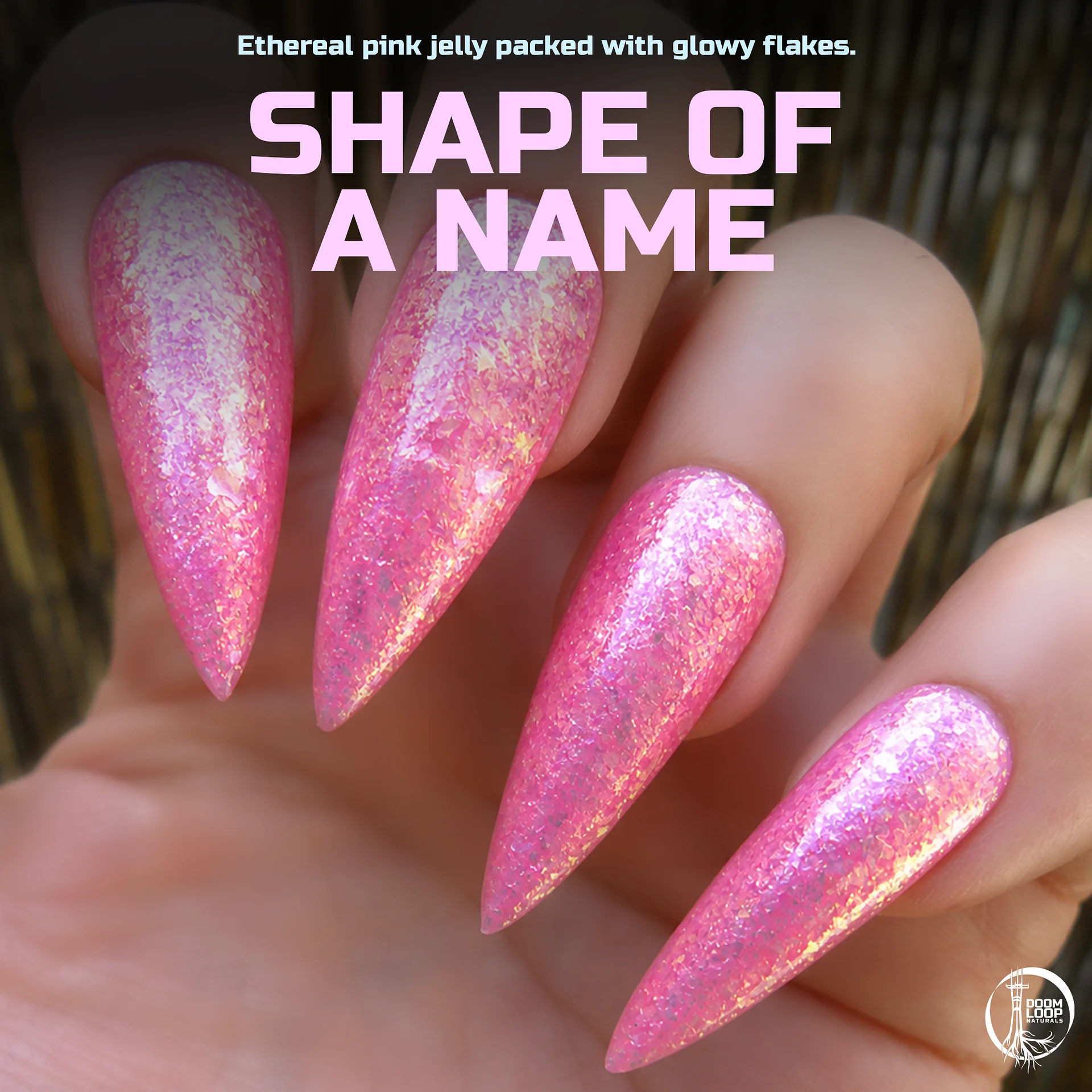 SHAPE OF A NAME - Soft Pink Jelly Flakie Nail Polish product image (1)