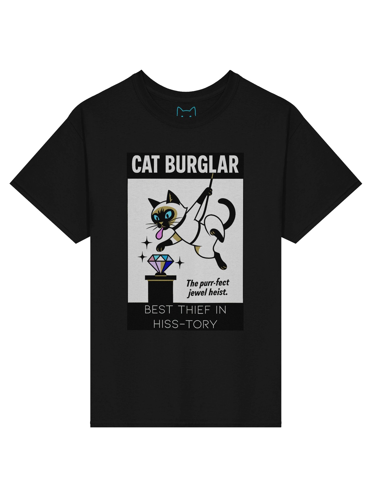 Cat Burglar Purr-fect Jewel Heist Boxy Fit Unisex T-Shirt product image (9)