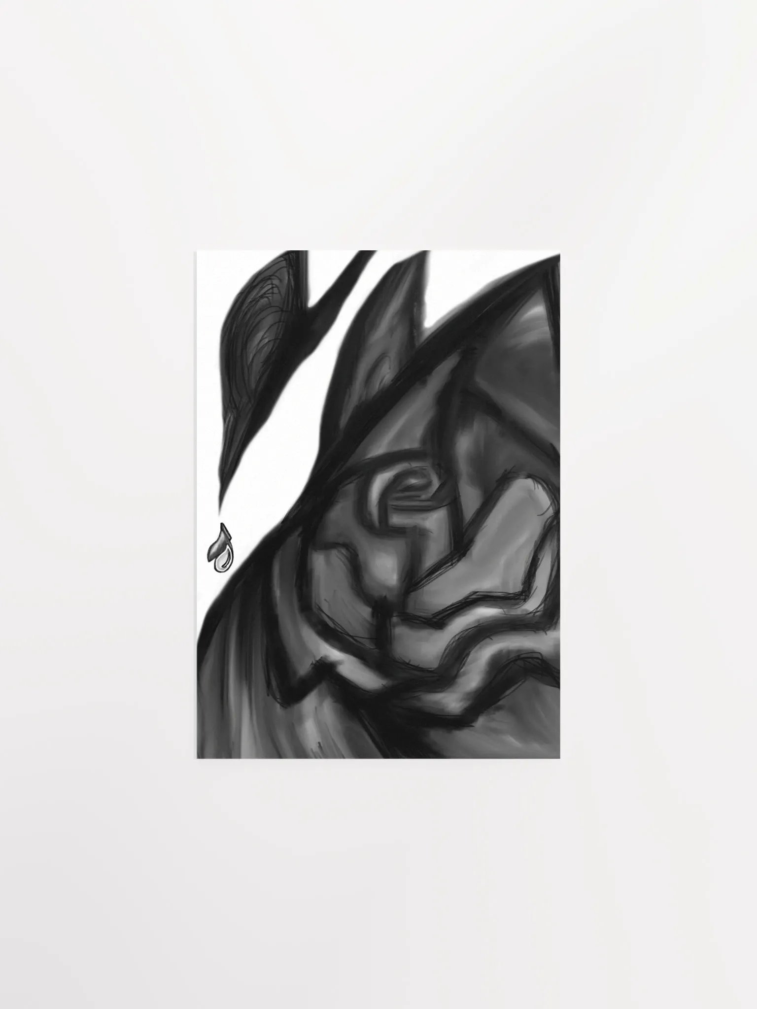 B&W Rose Abstract Poster product image (1)