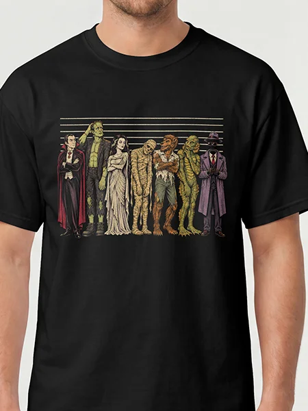 Monster Lineup — Classic Horror Group Tee product image (2)