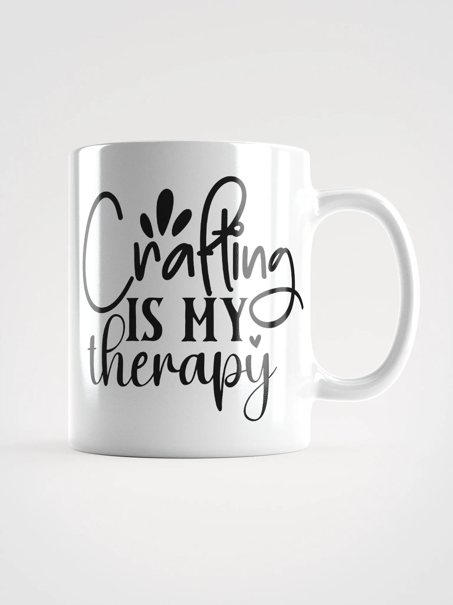 Crafting Is My Therapy White Glossy Mug product image (1)