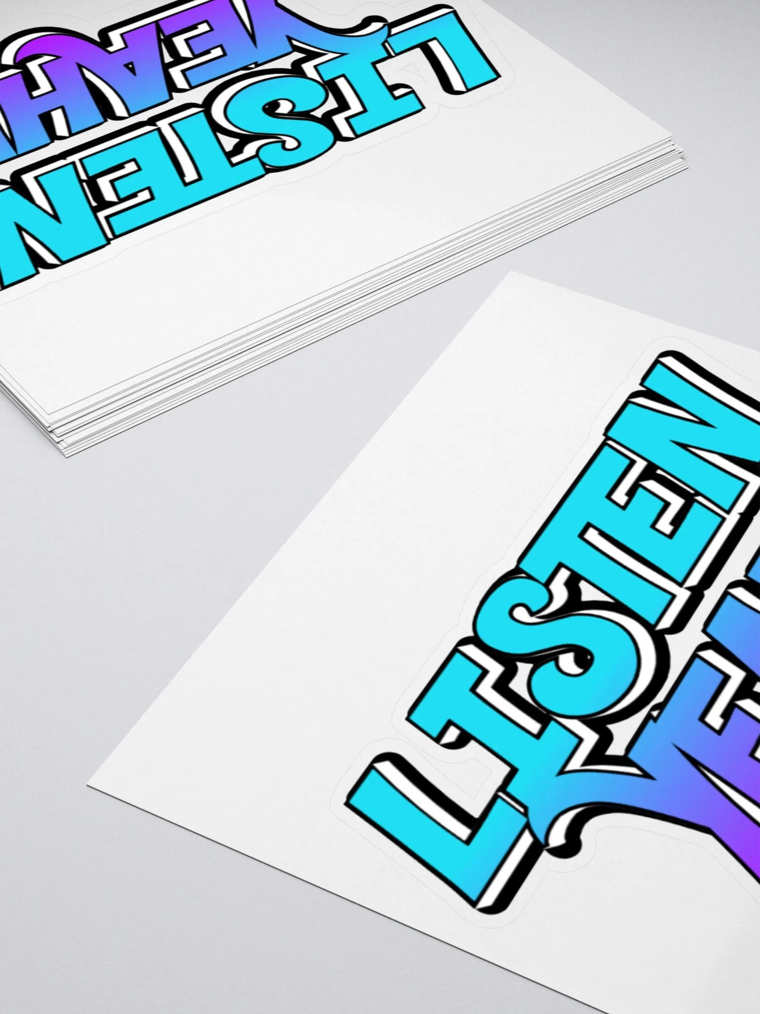 “Listen Yeah!” Retro Sticker product image (4)