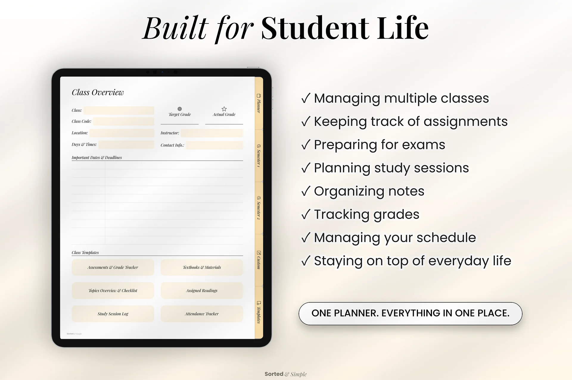 2026/2027 Student Planner - Soft Yellow product image (11)
