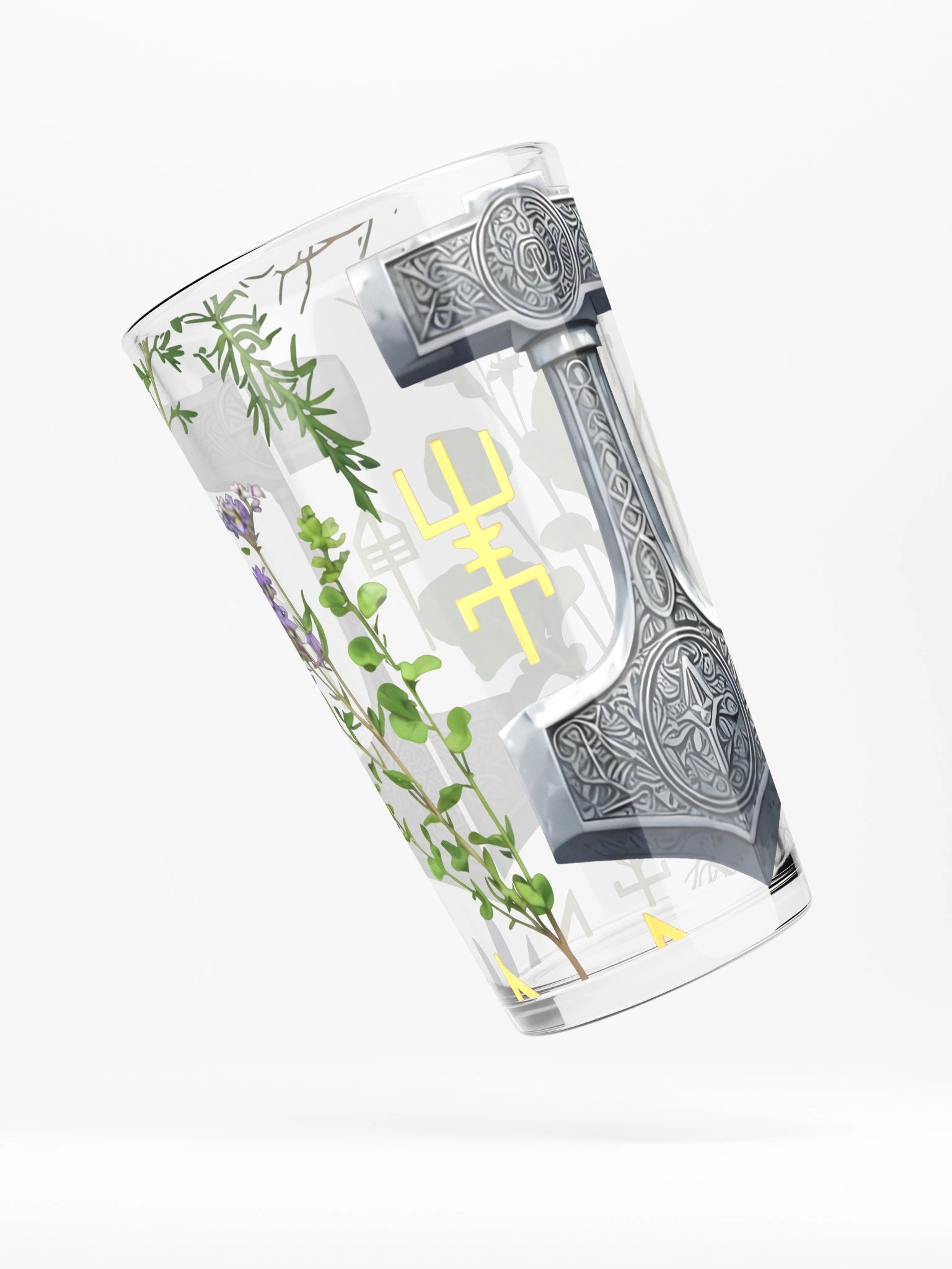 Nordic Nature-Inspired Hammered Glass Pint product image (4)