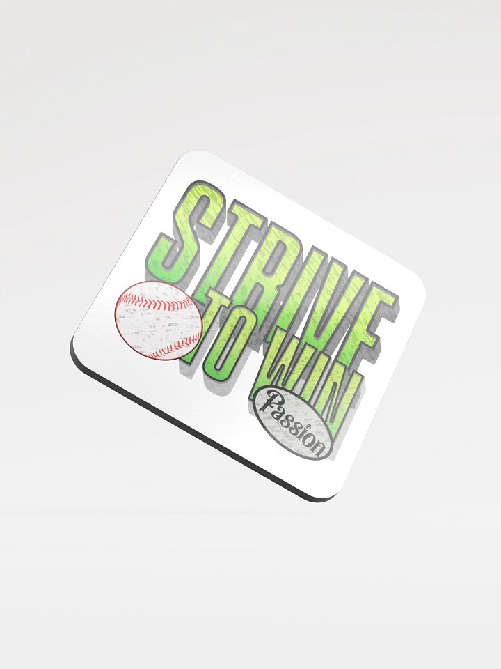 Strive To Win Baseball Passionate Winner Cork Coaster product image (2)