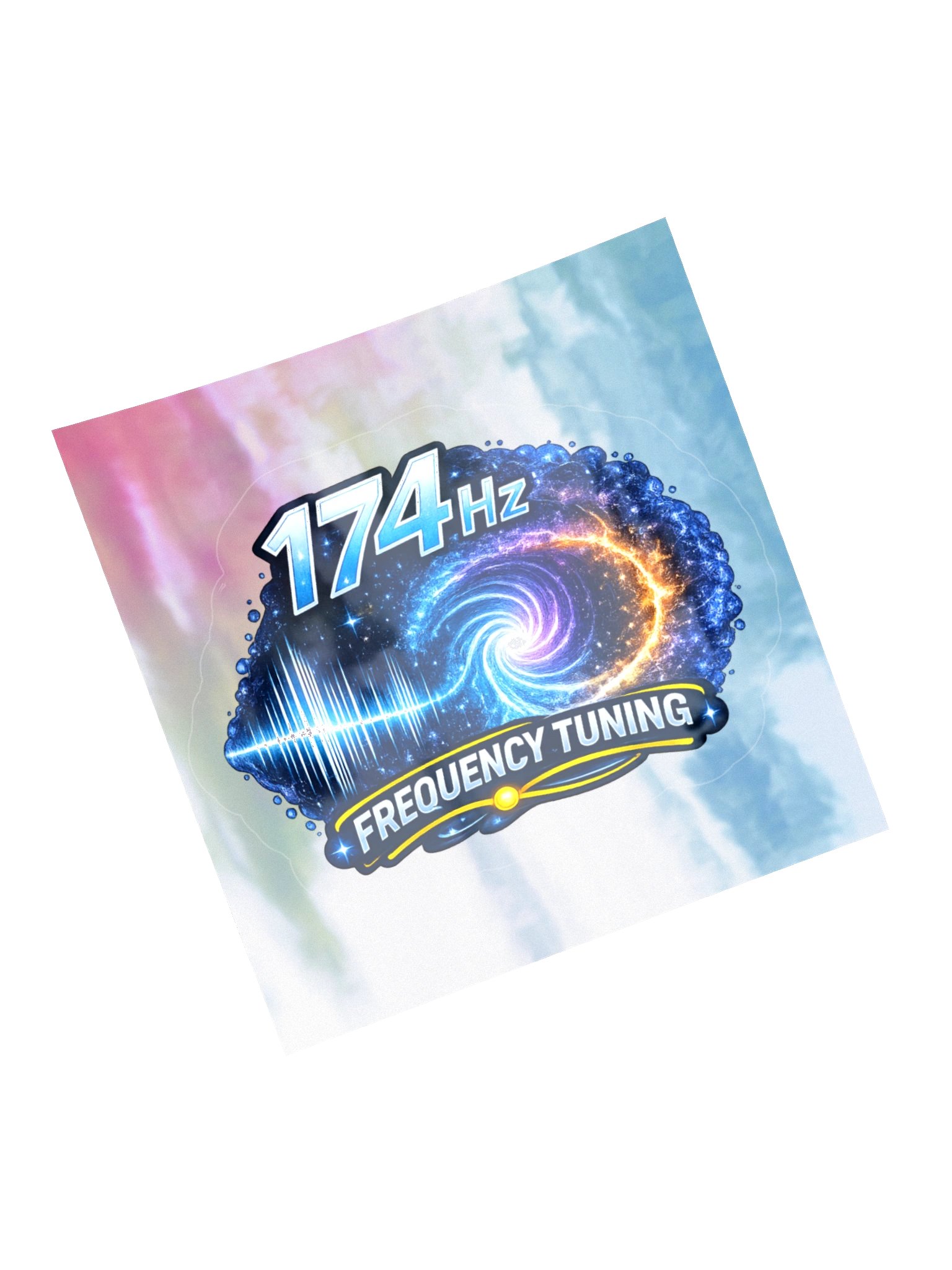 174 Hz Frequency Sticker on Holographic backing product image (14)