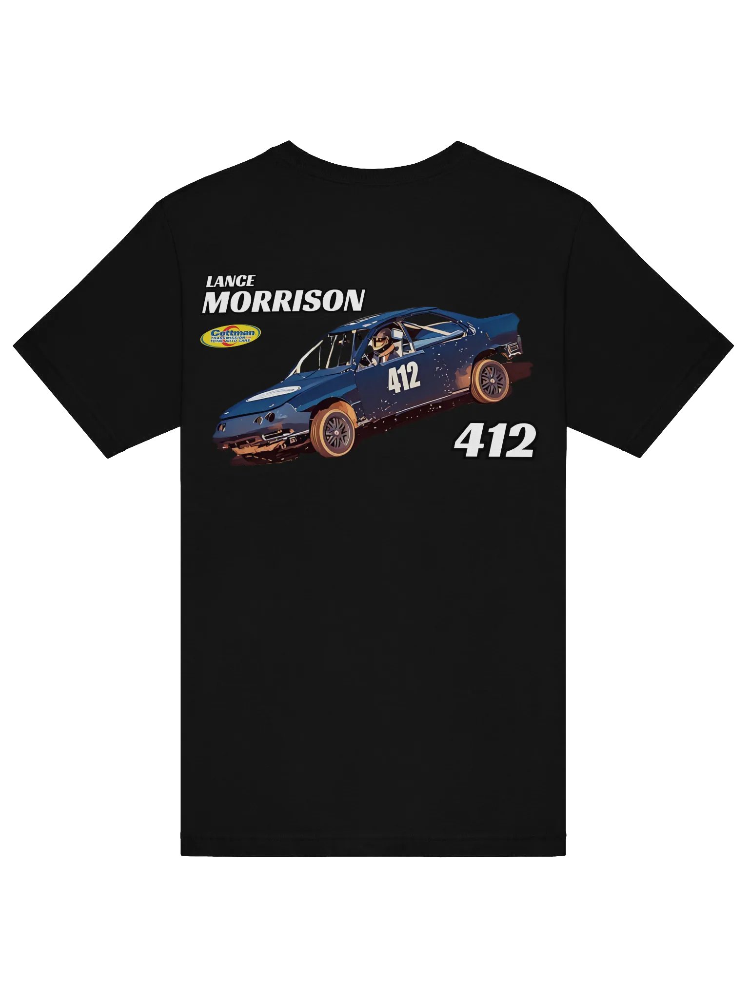 Cartoon Style Lance Morrison 412 Dirt Racing Shirt product image (43)