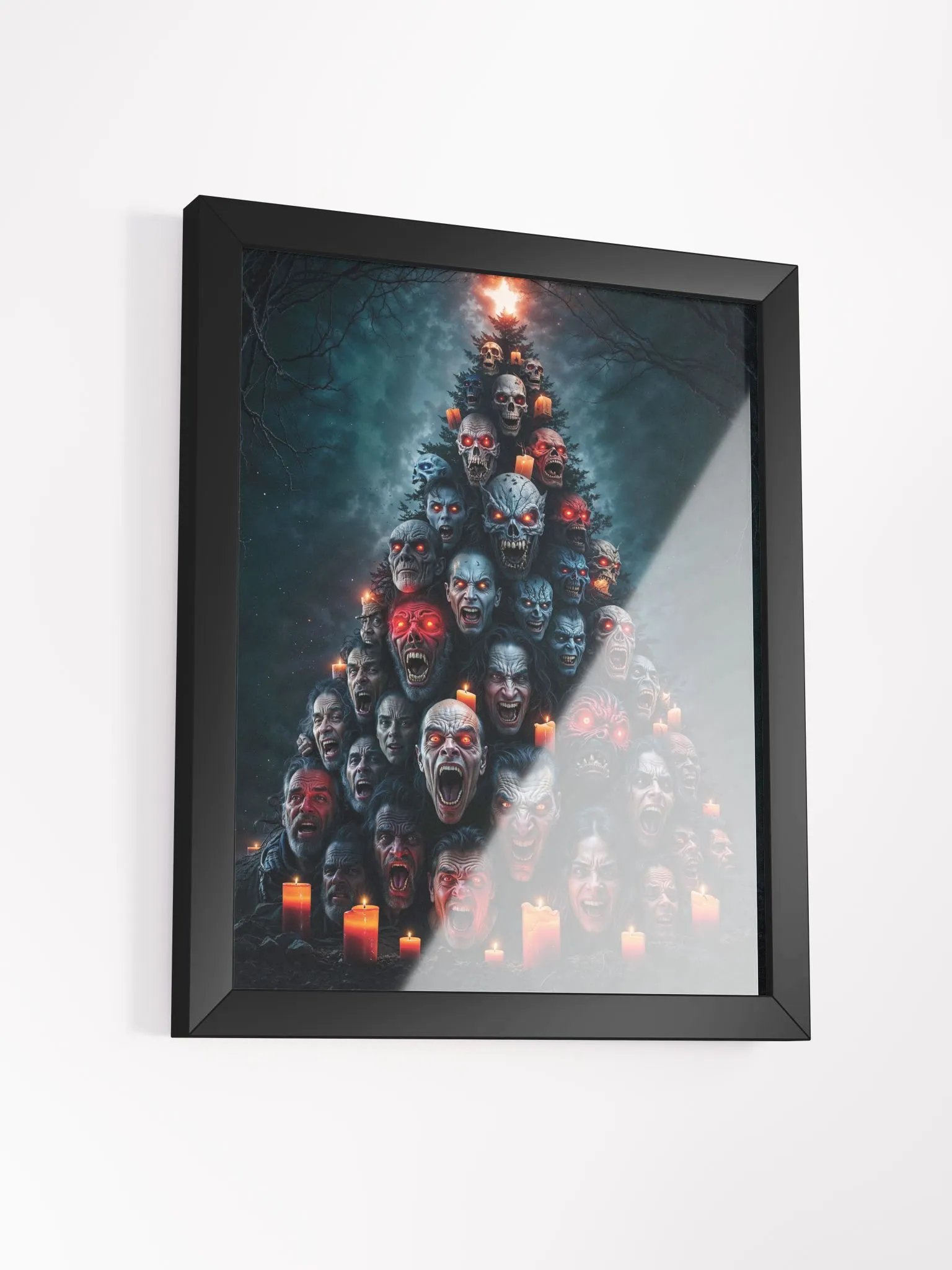 Monstrous Faces Christmas Tree Framed Poster product image (15)