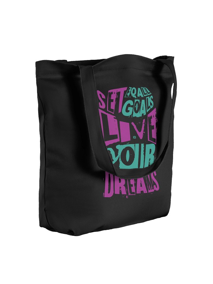 Live your Dreams ECO Tote-bag_ R3CVR.i mode by EQALL® Essentials_Turquoise / Purple product image (2)