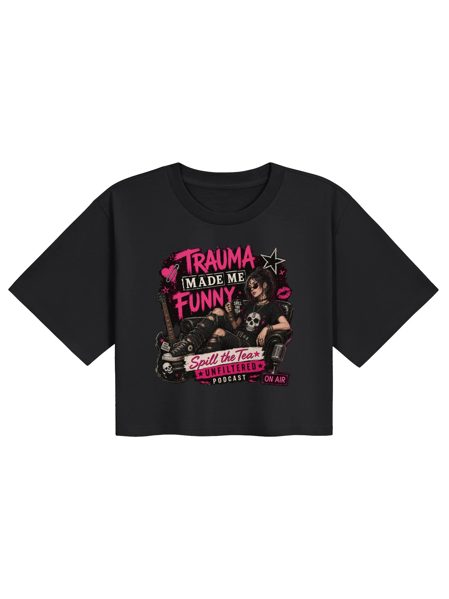 Trauma Made Me Funny Crop Tee product image (3)