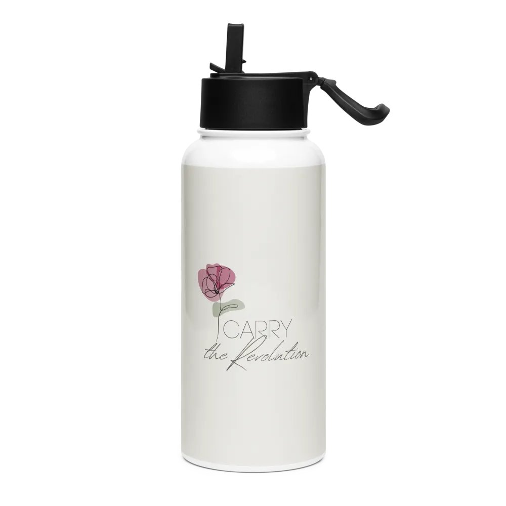 Stainless Steel Water Bottle with a Straw Lid SWFB0142 product image (1)