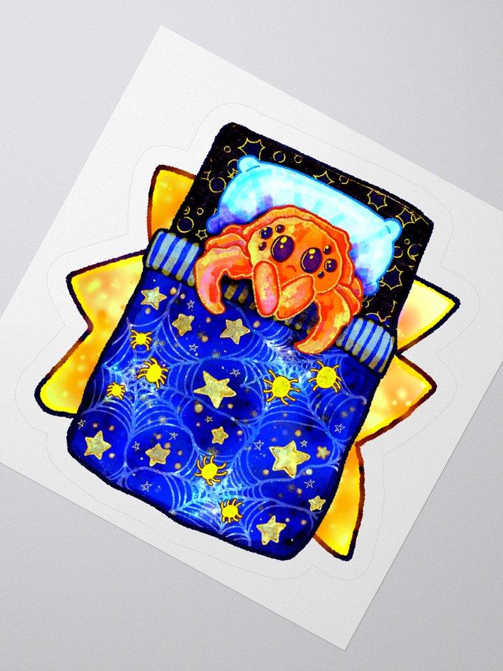Sleepy Spider Sticker product image (6)