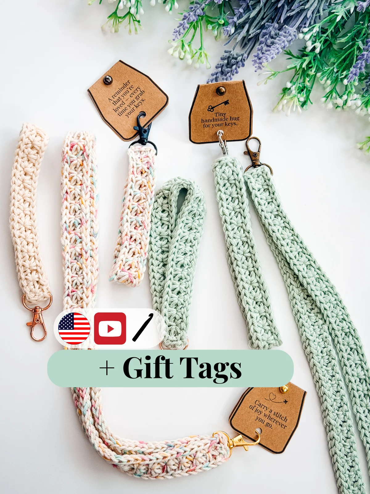 Petal Loop Crochet Lanyard & Keychain product image (1)