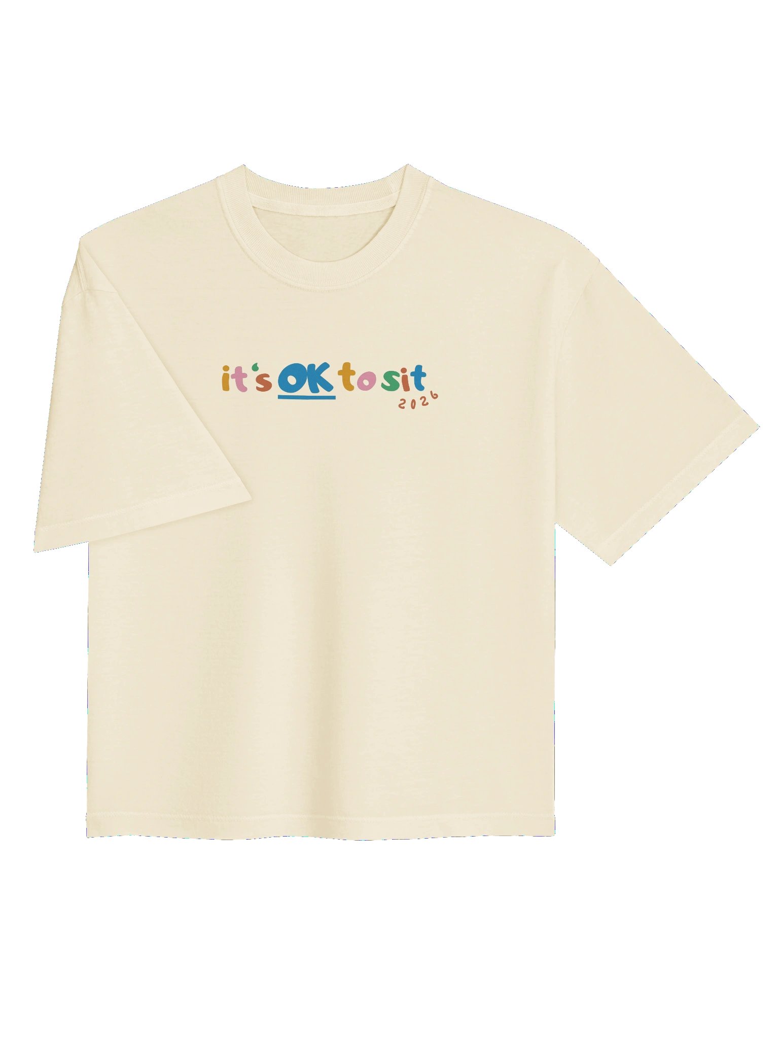✶ 2026, IT'S OK TO SIT BOXY CROPPED TEE ✶ product image (3)