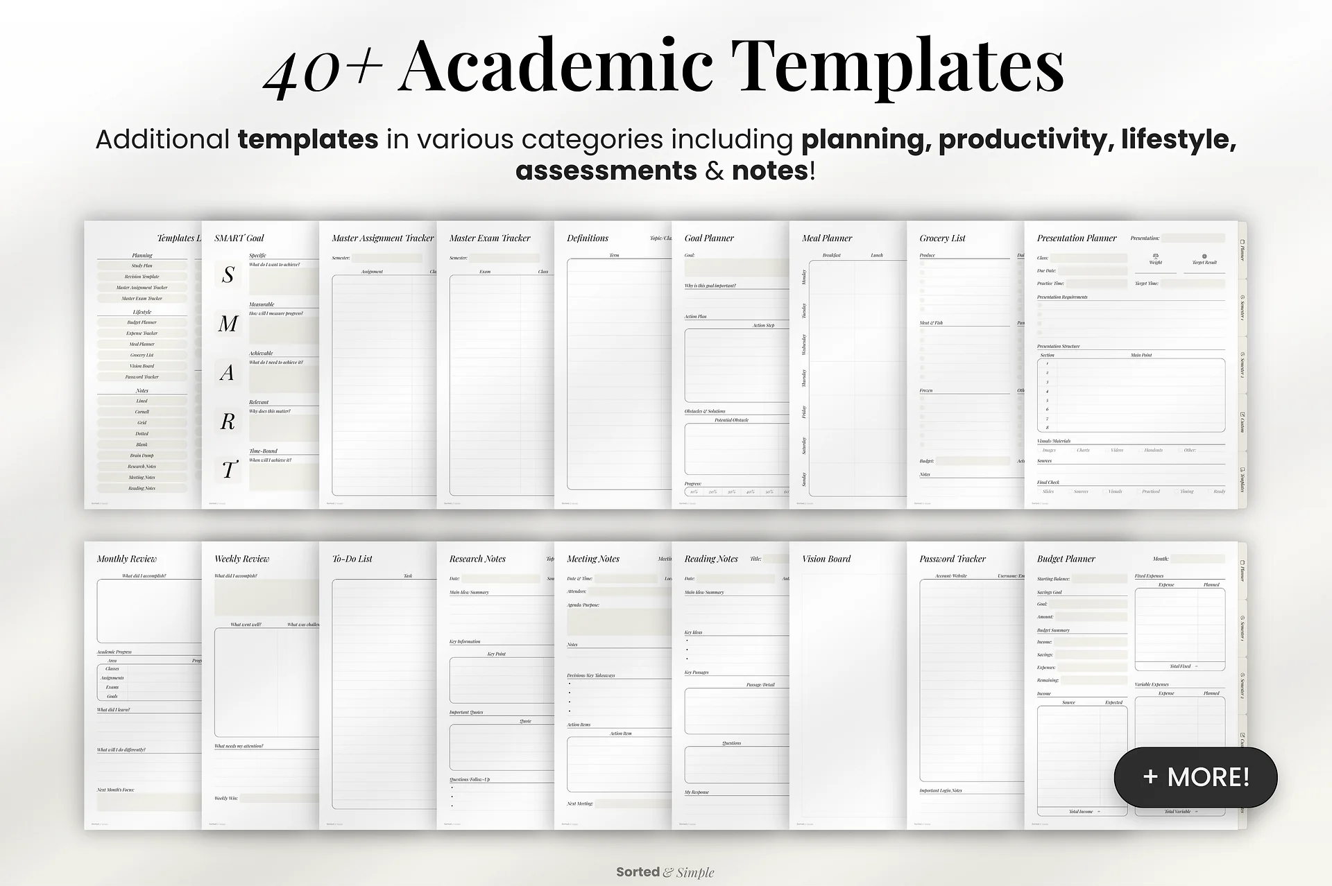 2026/2027 Mid-Year Student Digital Planner Portrait - Soft Neutral product image (6)