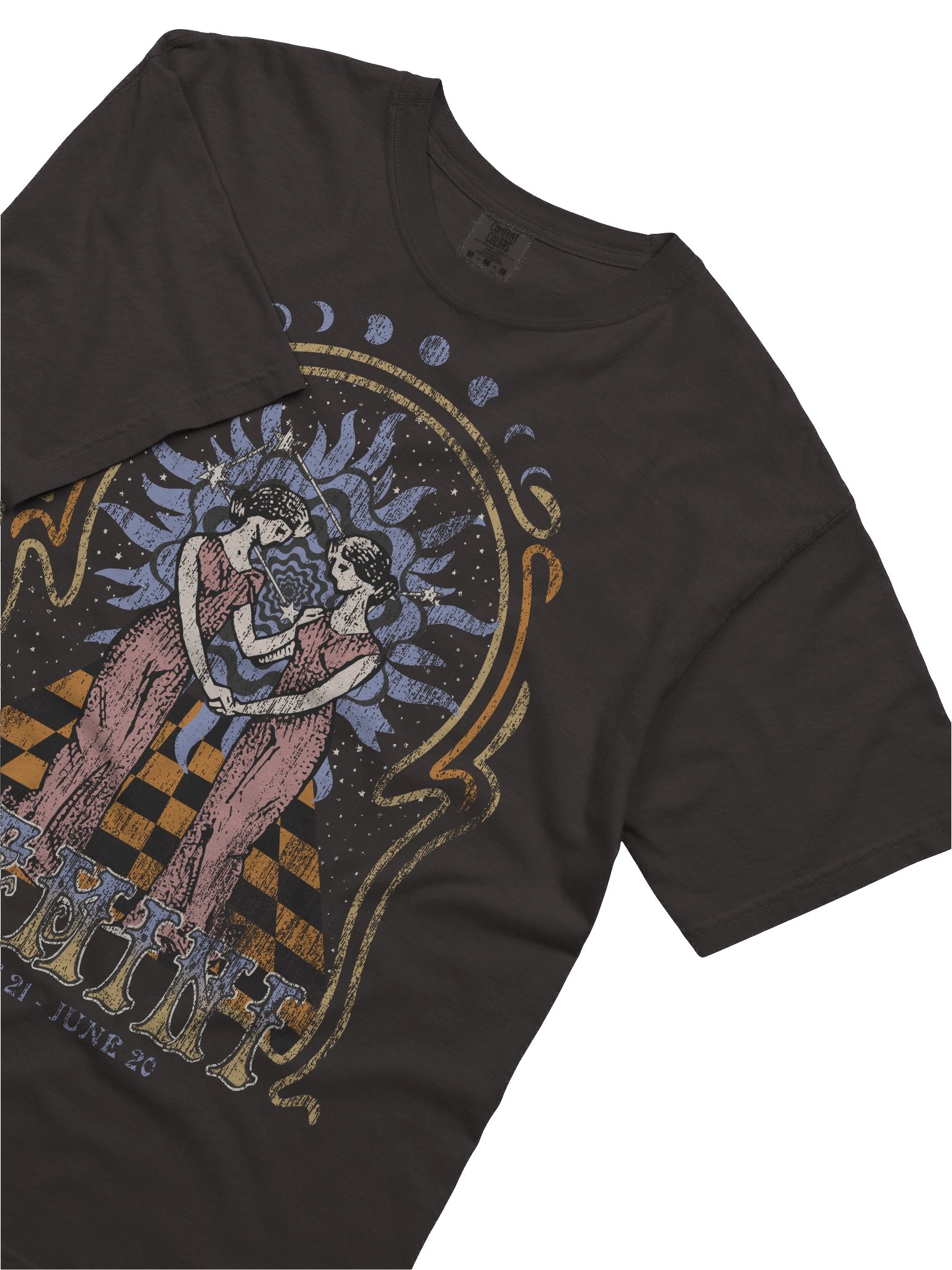 Gemini Zodiac Shirt – Vintage Astrology Twins Celestial Graphic Tee (May 21 – June 20) product image (12)