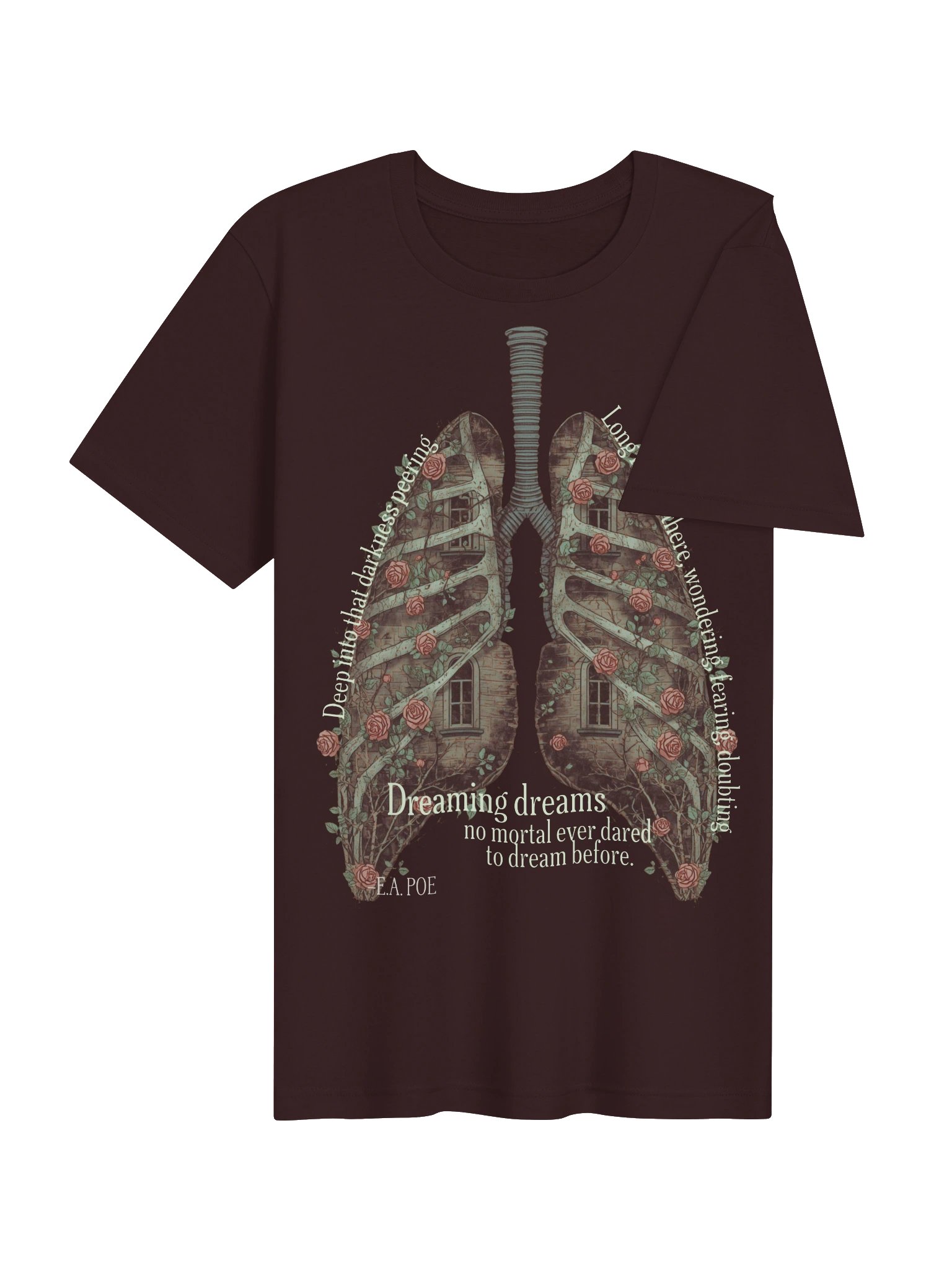 Edgar Allan Poe Literary Tee, Gothic Anatomy Art, Dark Academia Graphic product image (20)