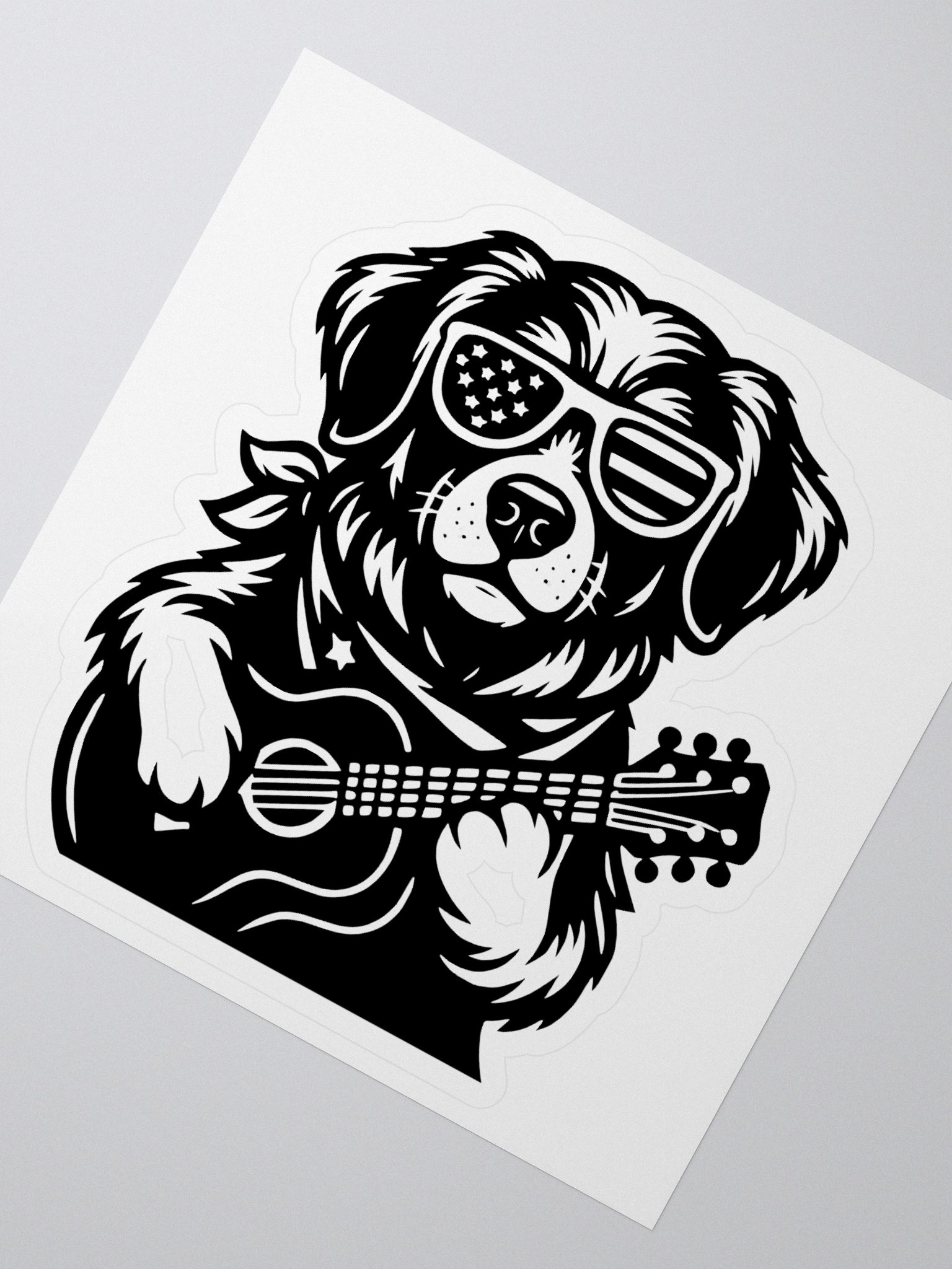 Patriotic Pup Rock Tour Look | Border Collie Sticker product image (2)