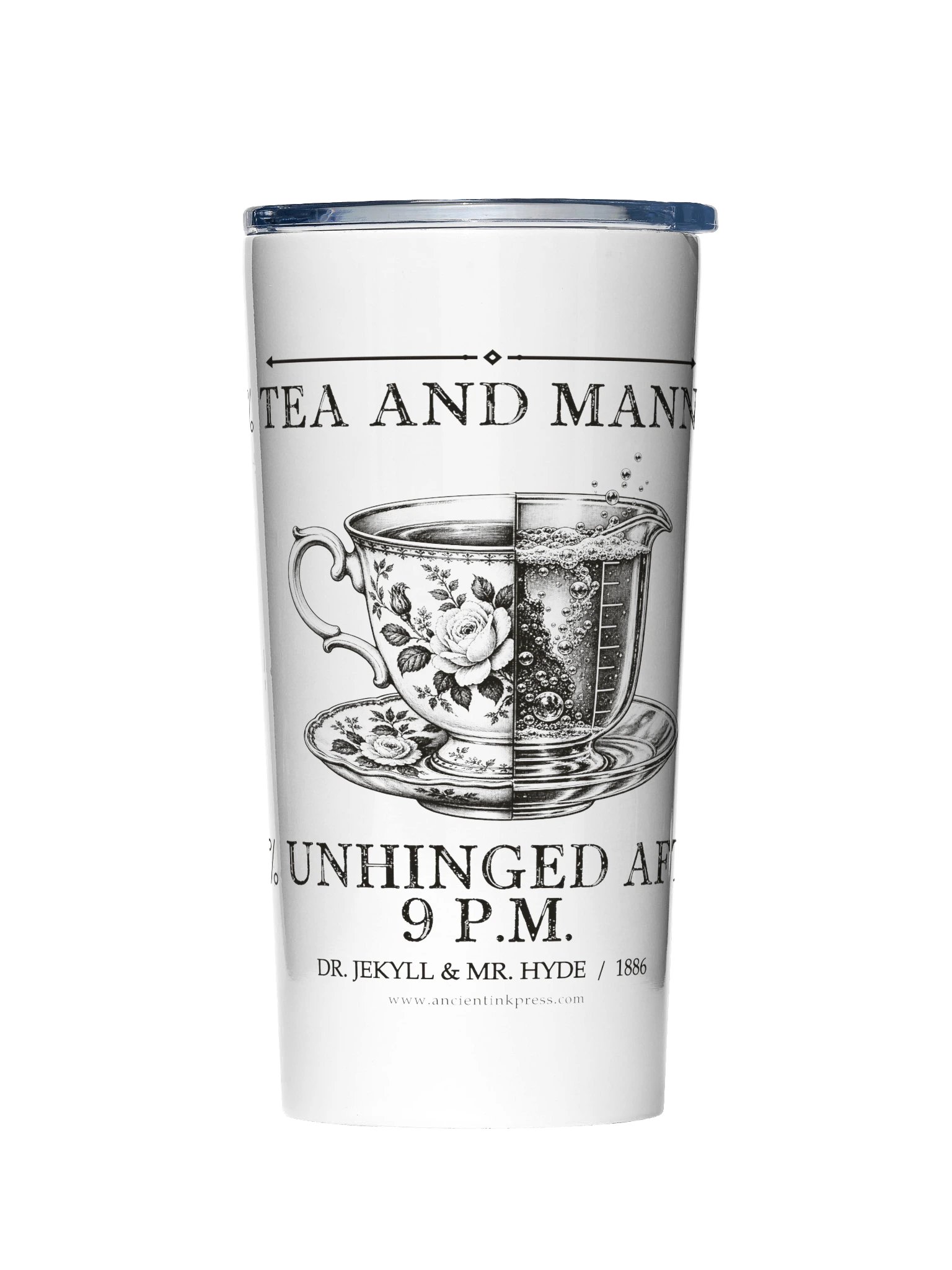 Tea Manners Unhinged -- The Strange Case of Dr Jekyll and Mr Hyde 20oz Tumbler product image (1)