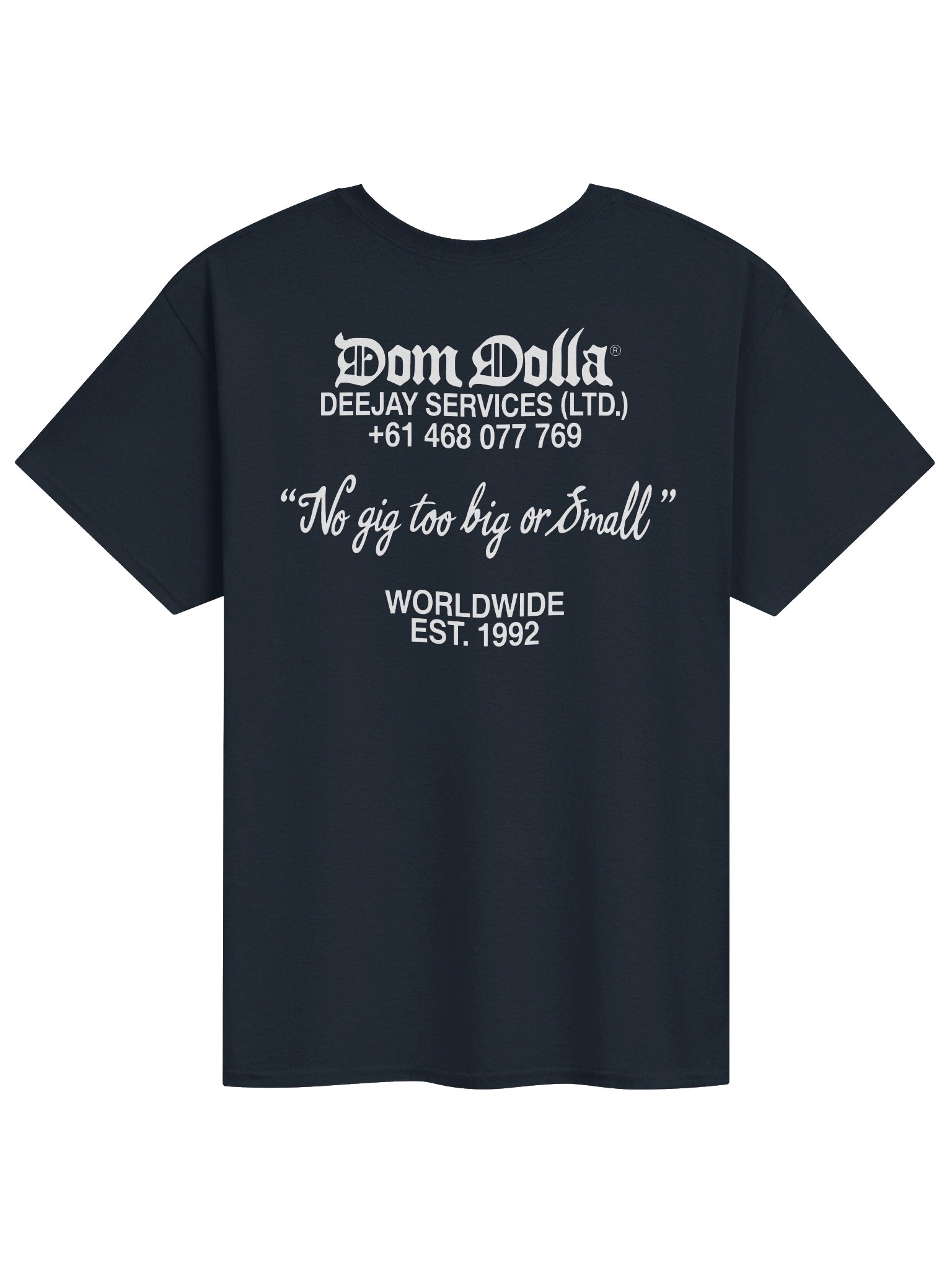 Dom Dolla No Gig Too Big Or Small Concert Merch Tshirt product image (2)