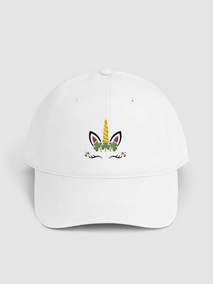 Irish Unicorn 🦄 Basic Baseball Cap White product image (1)