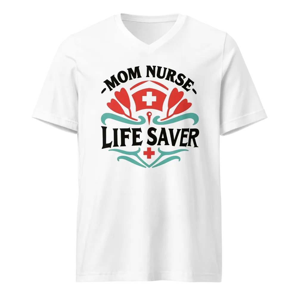 Mom Nurse Life Saver V-Neck Tee product image (1)
