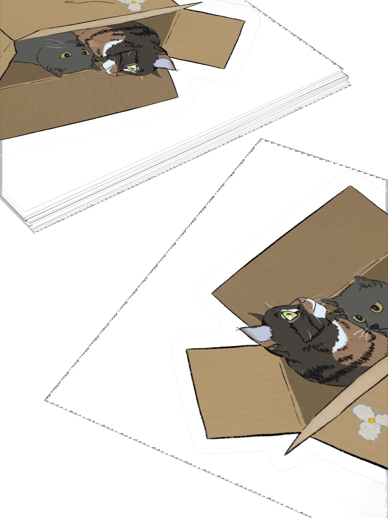 Two Kitties to Go! Sticker product image (12)