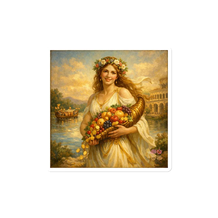 Goddess Fors Fortuna, River and Cornucopia Magnet product image (2)