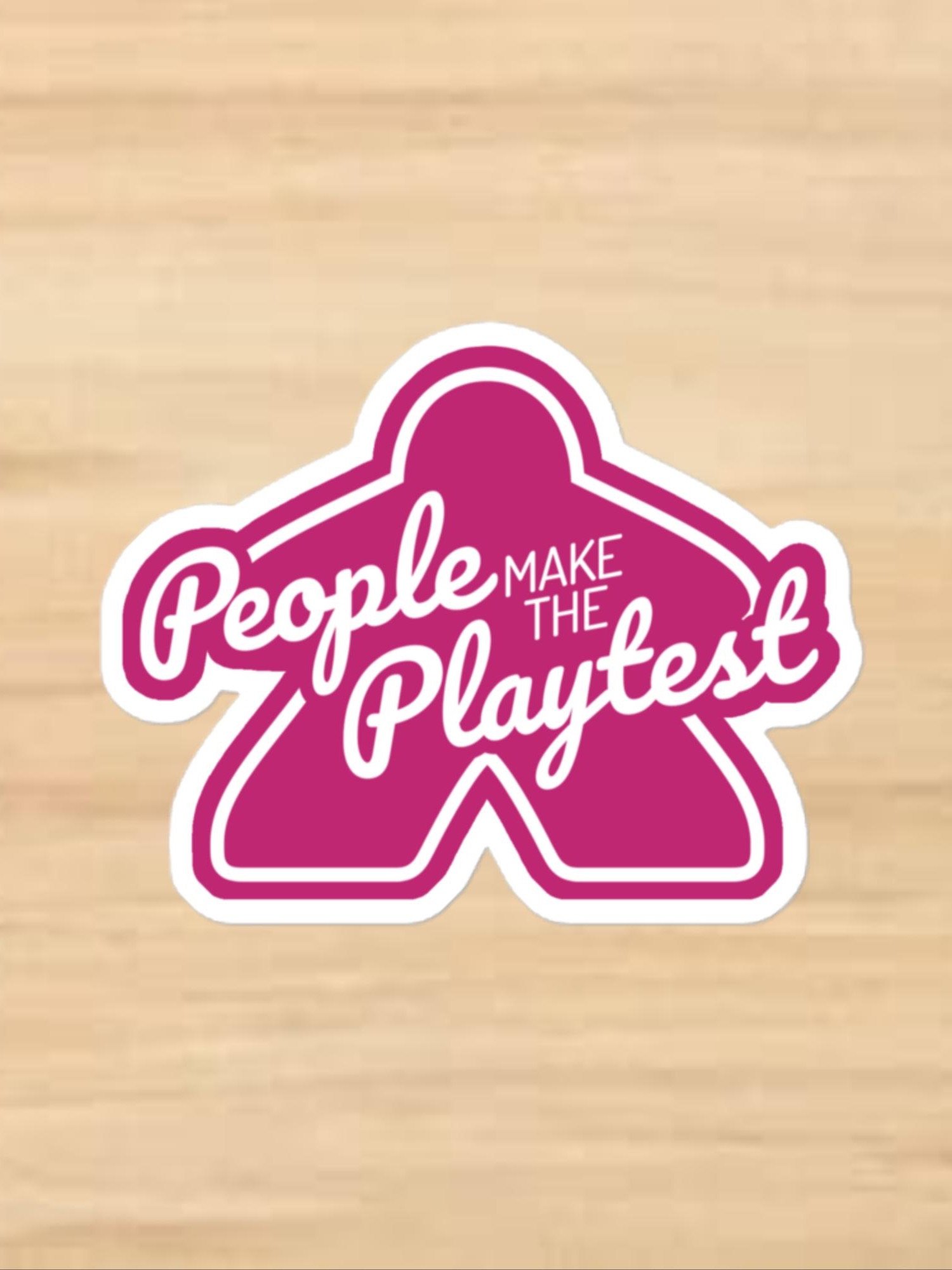 Big Meeple Pink PMTP Vinyl Sticker product image (1)