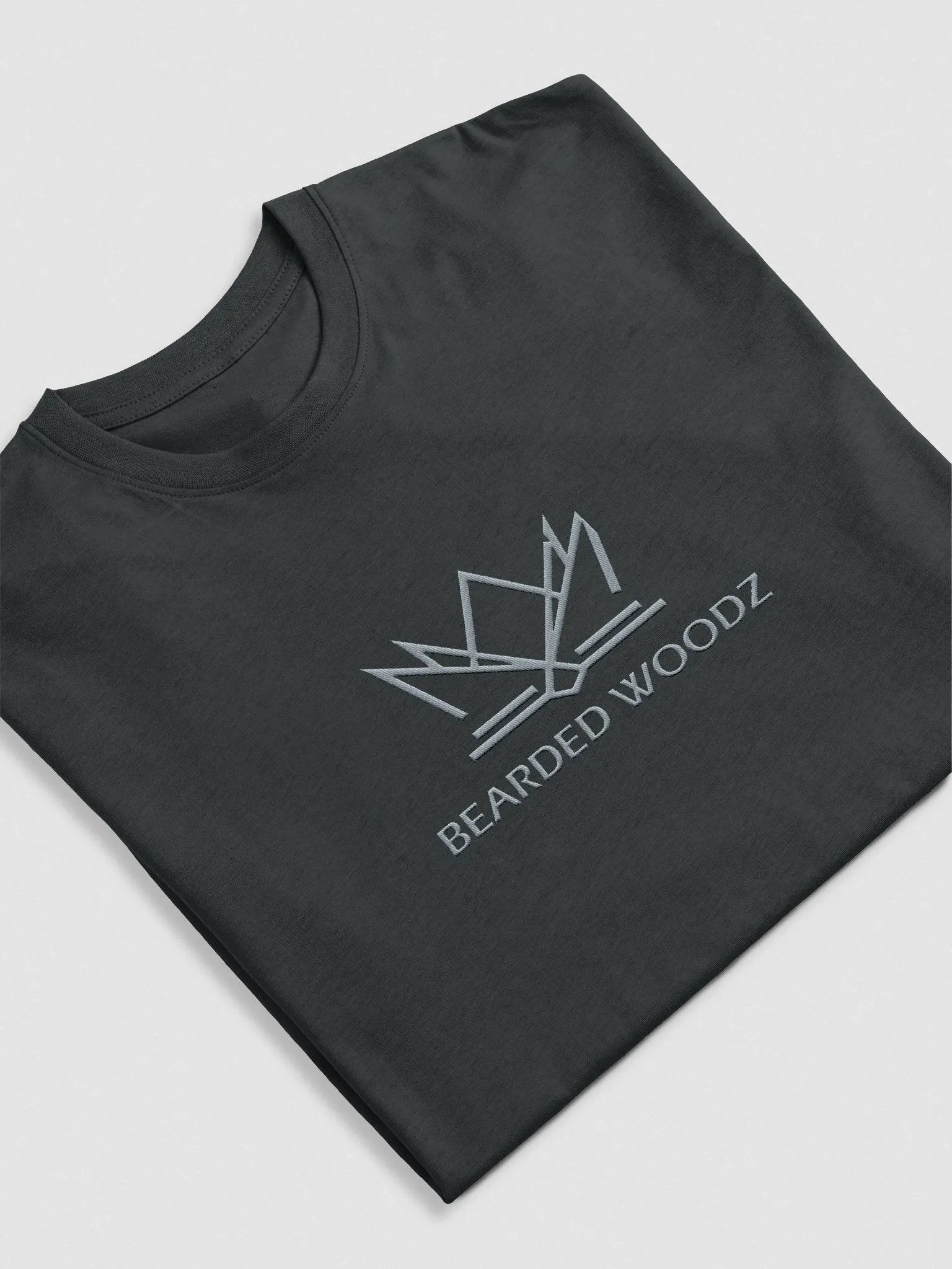 Men's Classic Bearded Woodz T-Shirt (Grey Embroidery) product image (4)