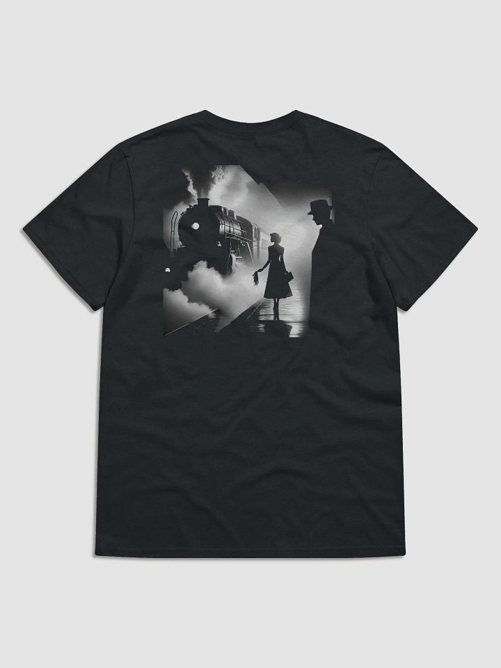 Steamy Departure: Love's Embrace at the Train's Edge (Womens Tee) product image (1)