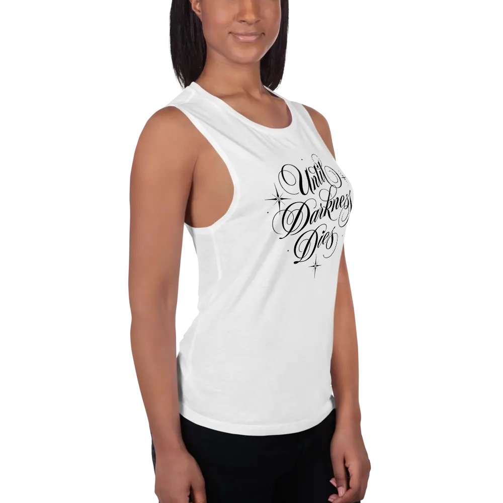 Until Darkness Dies (simple design) Bella+Canvas Women's Flowy Muscle Tank product image (50)