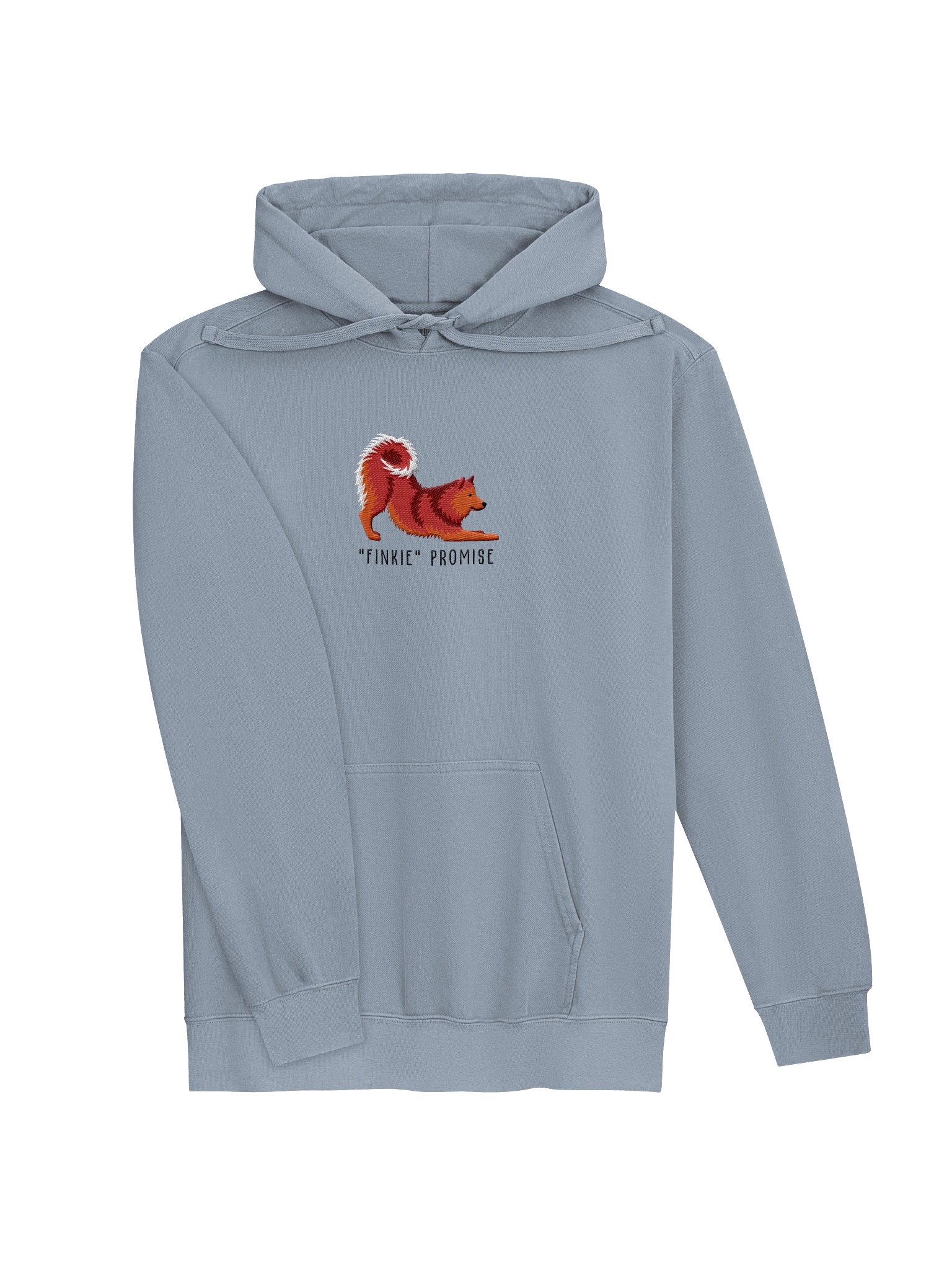 Finkie Promise Premium Hoodie (Embroidered) of a Finnish Spitz(Red) product image (7)