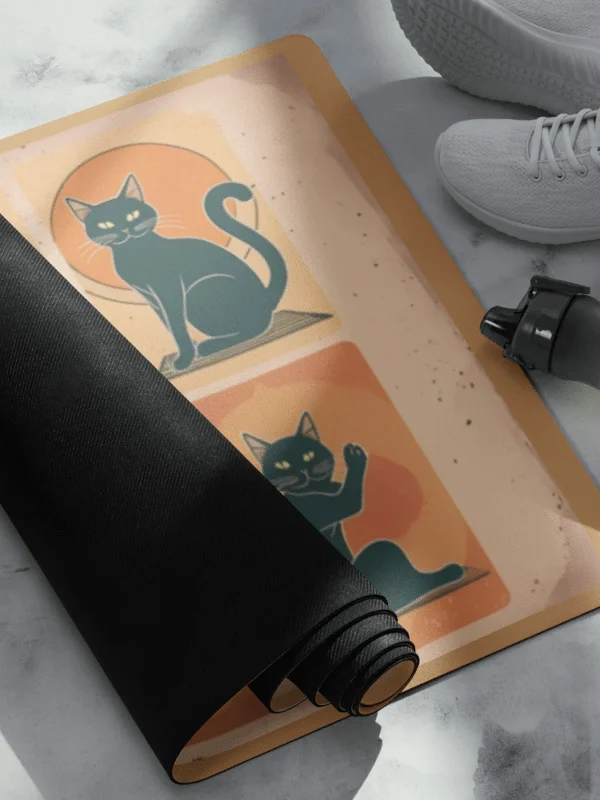 Black Cats Doing Yoga Mat product image (2)