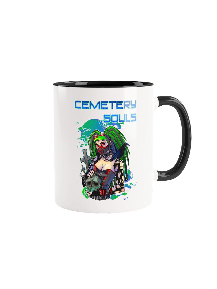 Cemetery Souls - CyberGoth Coffee Mug - Color on white - Color inside product image (1)