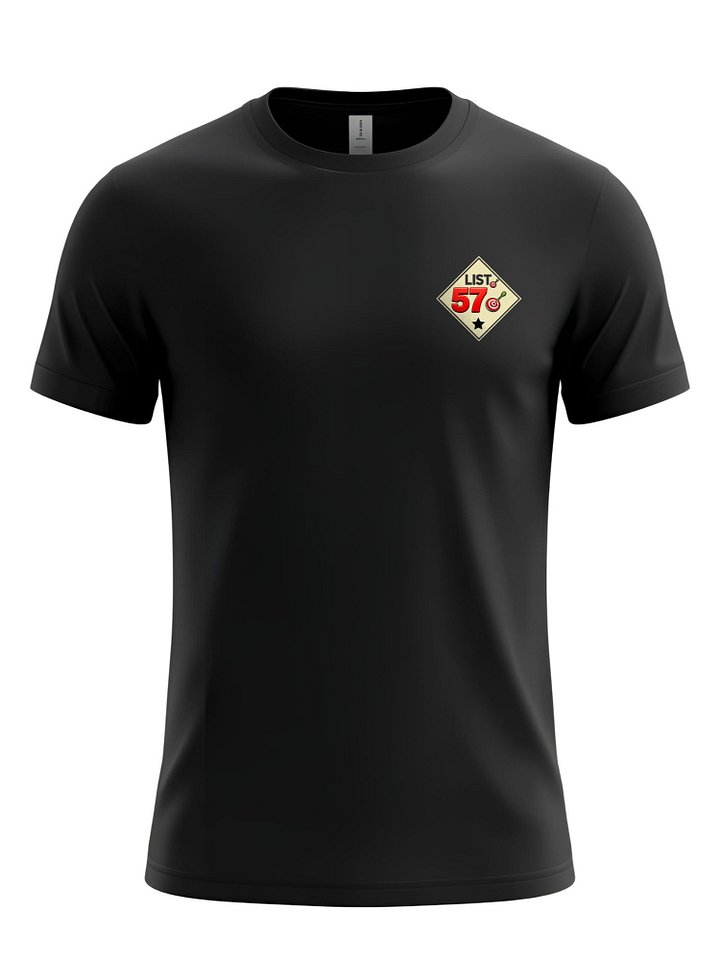 List 57 Chest Print T Shirt Small Diamond Badge Target Design Sports Graphic Unisex Casual Athletic Number Tee Streetwear Black Top product image (1)